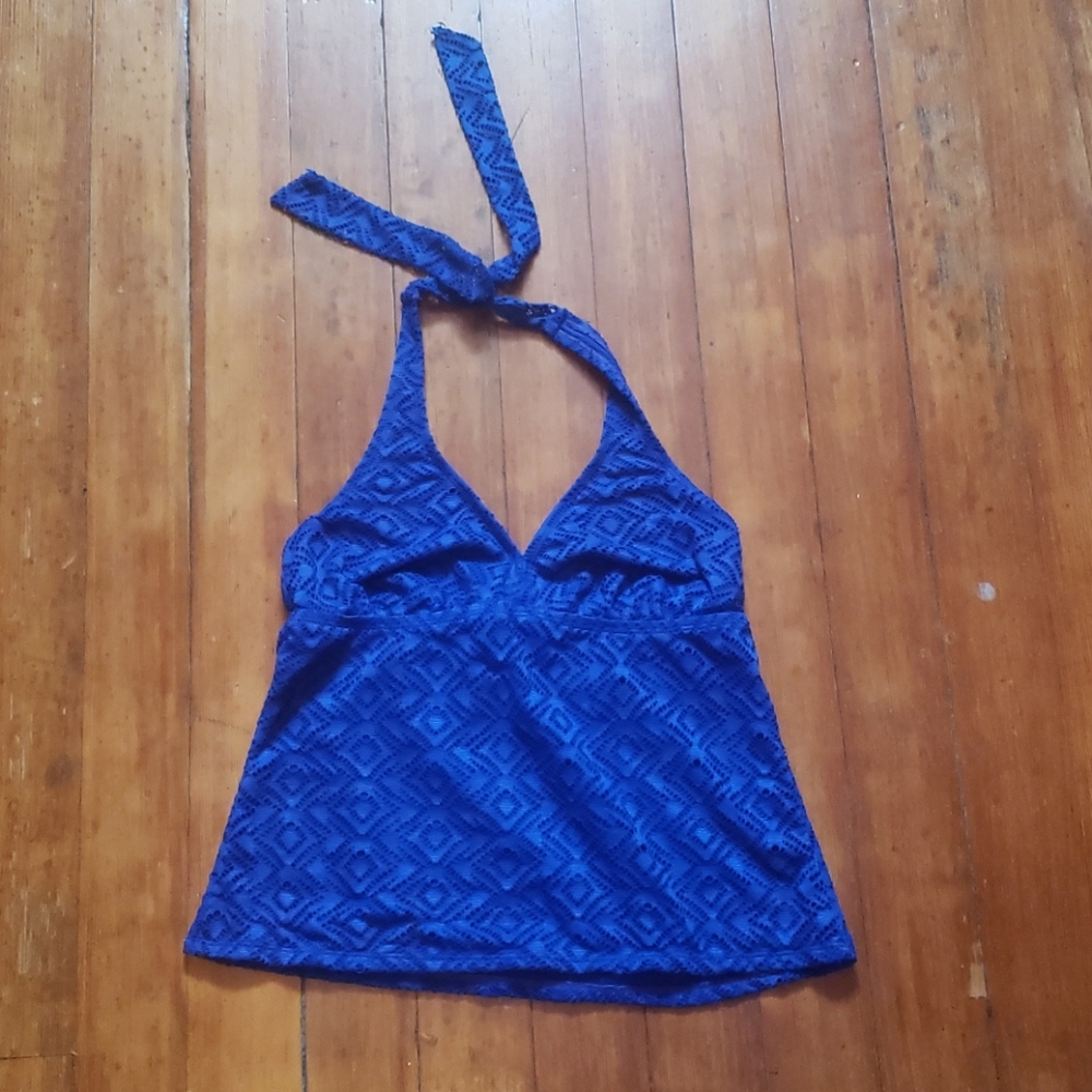 Womens blue swim top, tankini